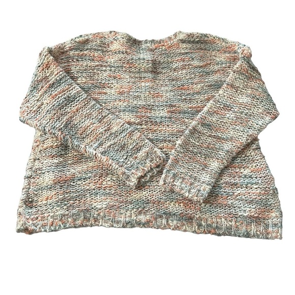 Lumiere women's size small knit sweater, orange, green and cream - Picture 2 of 4